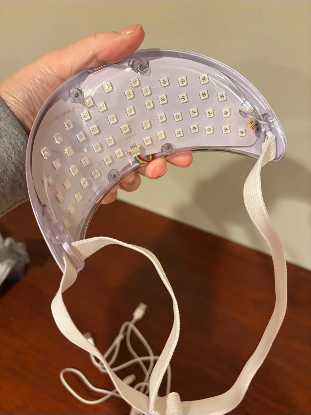 LED Light Therapy Face Mask + neck Set in White